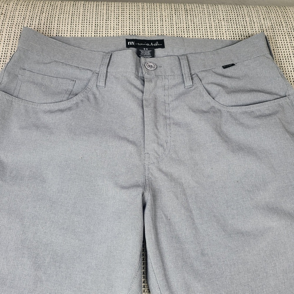 TravisMathew Pants Mens 33x33 Gray Chino Regular Fit‎ Stretch Casual Golf Tech